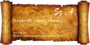 Szekrényes Anna névjegykártya